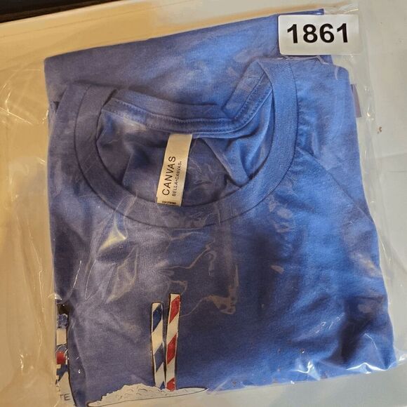 Independence Day Shirt Mens Large Blue Bella + Canvas Ice Cold Drink 4th of July - Picture 8 of 8